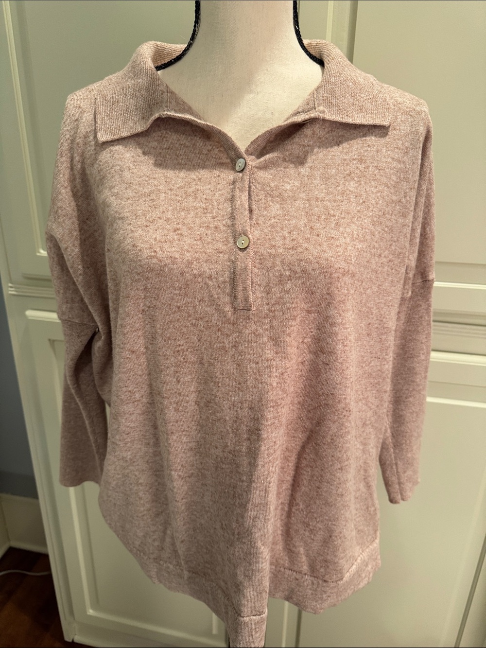 Tuckernuck taupe Polo-Knit Button Pullover